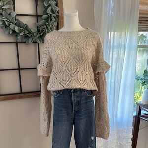 Old Navy Beige Textured Sweater